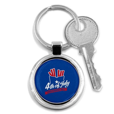 USA fries 4july Key Chain (Round) from ArtsNow.com Front