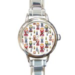 Russian Dolls Round Italian Charm Watch