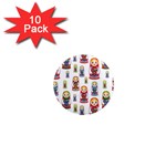 Russian Dolls 1  Mini Magnet (10 pack) 