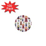 Russian Dolls 1  Mini Button (100 pack) 