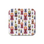 Russian Dolls Rubber Square Coaster (4 pack)