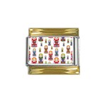 Russian Dolls Gold Trim Italian Charm (9mm)