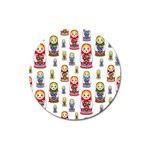 Russian Dolls Magnet 3  (Round)