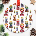 Russian Dolls Round Ornament (Two Sides)