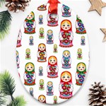 Russian Dolls Oval Ornament (Two Sides)