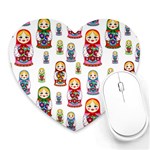 Russian Dolls Heart Mousepad