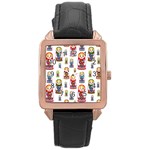 Russian Dolls Rose Gold Leather Watch 