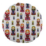 Russian Dolls Large 18  Premium Flano Round Cushion 