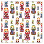 Russian Dolls Large Satin Scarf (Square)