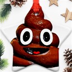 Happy Funny Poop Emoji Ornament (Star)