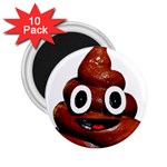 Happy Funny Poop Emoji 2.25  Magnet (10 pack)