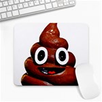 Happy Funny Poop Emoji Large Mousepad