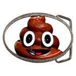 Happy Funny Poop Emoji Belt Buckle