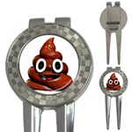 Happy Funny Poop Emoji 3-in-1 Golf Divot