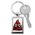 Happy Funny Poop Emoji Key Chain (Rectangle)