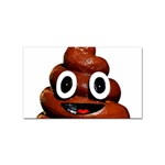 Happy Funny Poop Emoji Sticker (Rectangular)