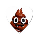 Happy Funny Poop Emoji Magnet (Heart)