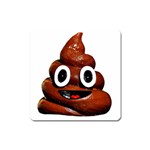 Happy Funny Poop Emoji Magnet (Square)