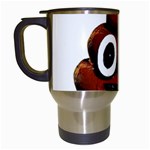 Happy Funny Poop Emoji Travel Mug (White)