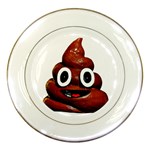 Happy Funny Poop Emoji Porcelain Plate