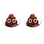 Happy Funny Poop Emoji Cufflinks (Oval)