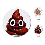 Happy Funny Poop Emoji Playing Cards (Round)