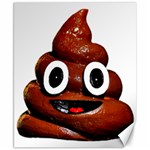 Happy Funny Poop Emoji Canvas 8  x 10 