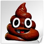 Happy Funny Poop Emoji Canvas 12  x 12 