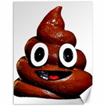 Happy Funny Poop Emoji Canvas 12  x 16 