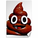 Happy Funny Poop Emoji Canvas 12  x 18 