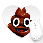 Happy Funny Poop Emoji Heart Mousepad