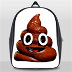 Happy Funny Poop Emoji School Bag (Large)