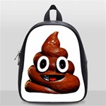 Happy Funny Poop Emoji School Bag (Small)