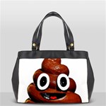 Happy Funny Poop Emoji Oversize Office Handbag (2 Sides)