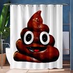 Happy Funny Poop Emoji Shower Curtain 60  x 72  (Medium)