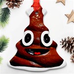 Happy Funny Poop Emoji Christmas Tree Ornament (Two Sides)