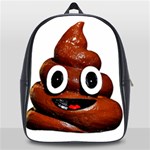 Happy Funny Poop Emoji School Bag (XL)