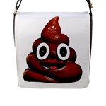 Happy Funny Poop Emoji Flap Closure Messenger Bag (L)