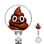 Happy Funny Poop Emoji Stainless Steel Nurses Watch