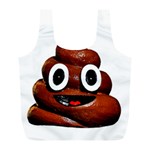 Happy Funny Poop Emoji Full Print Recycle Bag (L)