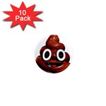 Happy Funny Poop Emoji 1  Mini Magnet (10 pack) 