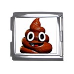 Happy Funny Poop Emoji Mega Link Italian Charm (18mm)