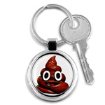 Happy Funny Poop Emoji Key Chain (Round)