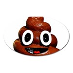 Happy Funny Poop Emoji Magnet (Oval)