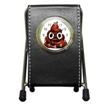 Happy Funny Poop Emoji Pen Holder Desk Clock