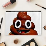 Happy Funny Poop Emoji Cosmetic Bag (Large)