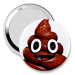 Happy Funny Poop Emoji 3  Handbag Mirror