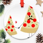 Fathers Day Pizza Ornament (Round)