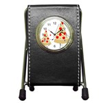 Fathers Day Pizza Pen Holder Desk Clock