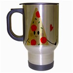 Fathers Day Pizza Travel Mug (Silver Gray)